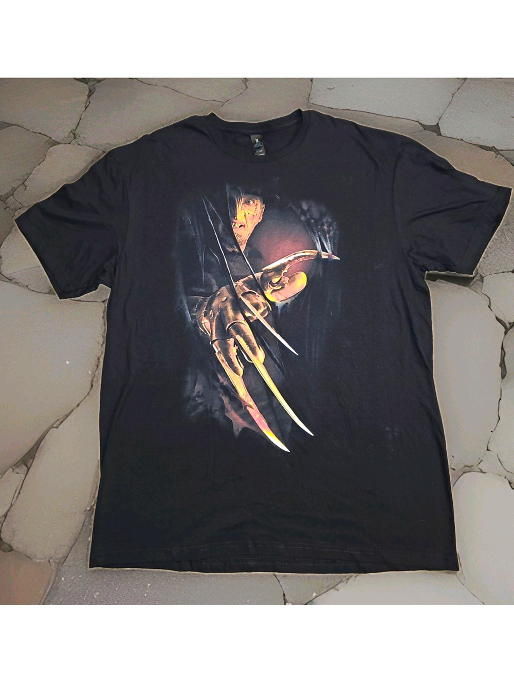 Gildan Softstyle Freddy Krueger Black Graphic T-Shirt Men's XL